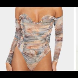 Off shoulder body suit